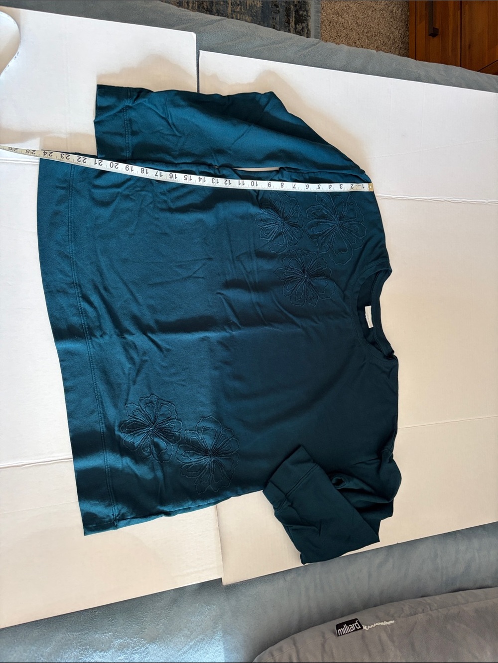 J. Jill Teal Embroidered Sweatshirt